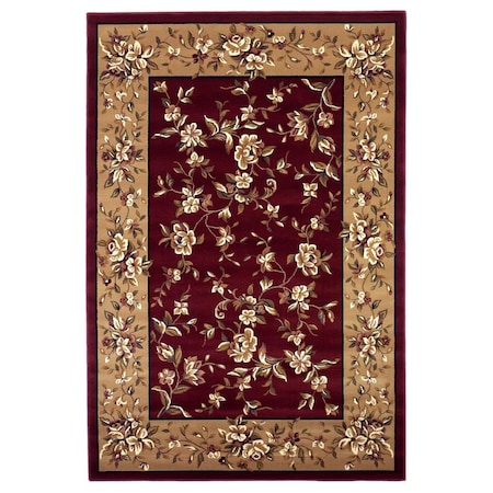 Palacedesigns 7 ft. 7 in. x 10 ft. 10 in. Polypropylene Red & Beige Area Rug PA3652157